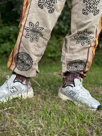 Hippie Hemp Cargo Pants  Sustainable Festival Trousers  Eco-Friendly Boho Clothing