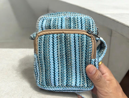 Boho Himalayan Cotton Crossbody Bag: Eco-Friendly Mini Purse