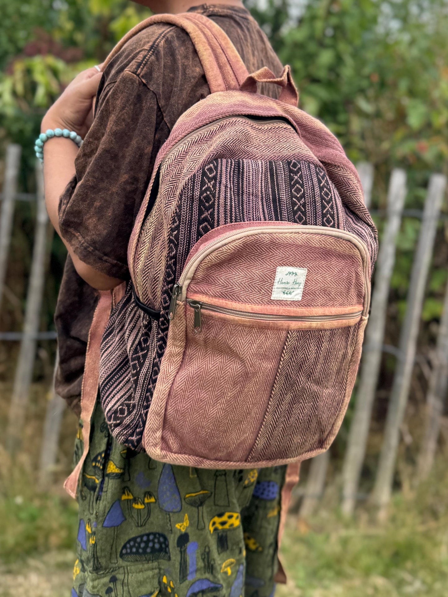 Himalayan Cotton Backpack | Unisex Eco Festival Bag | Hippie Travel Rucksack | Boho Hiking Backpack