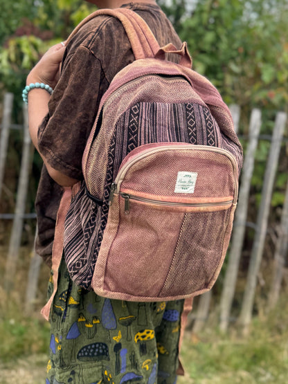 Himalayan Cotton Backpack | Unisex Eco Festival Bag | Hippie Travel Rucksack | Boho Hiking Backpack