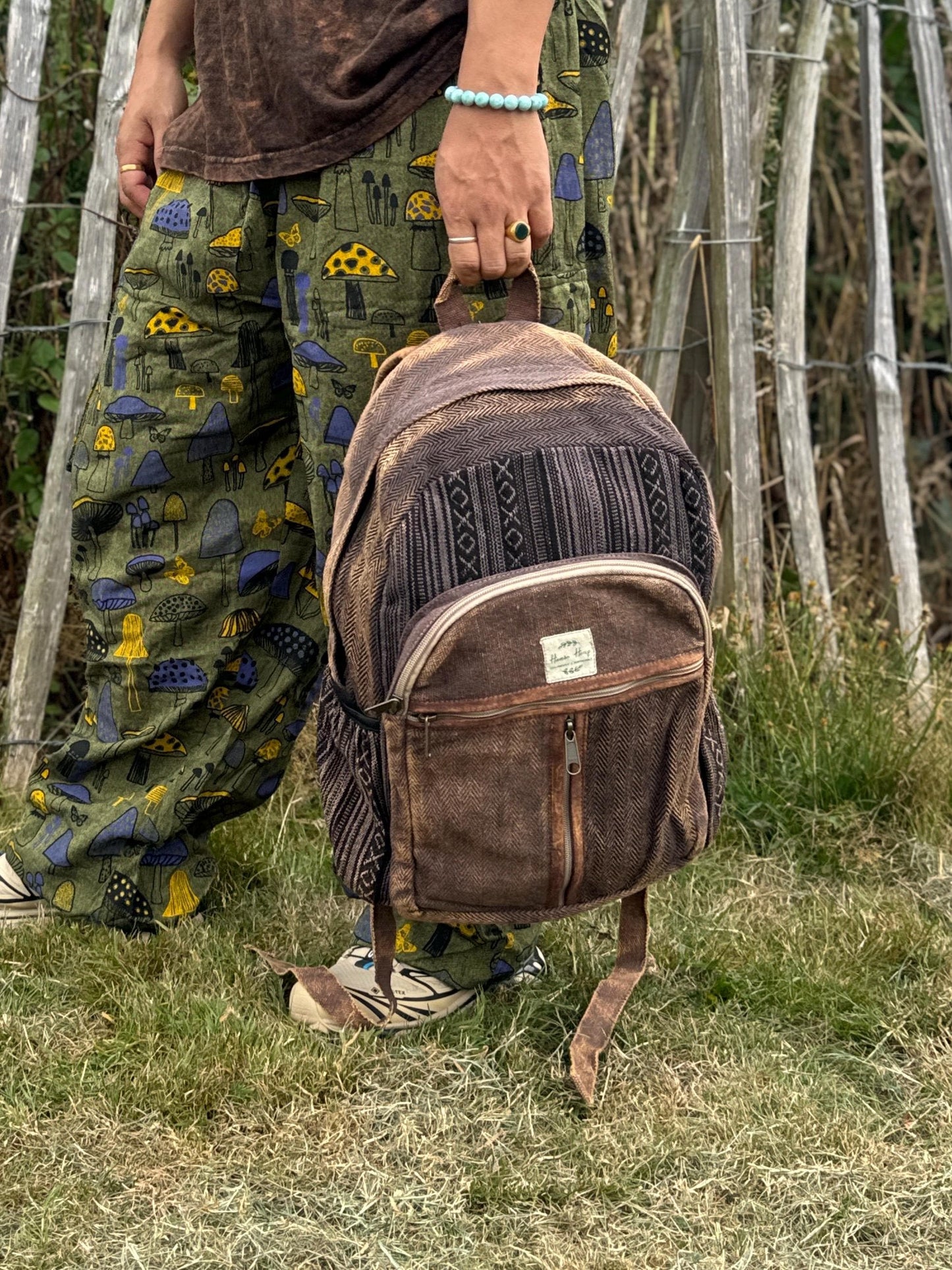 Himalayan Cotton Backpack | Unisex Eco Festival Bag | Hippie Travel Rucksack | Boho Hiking Backpack