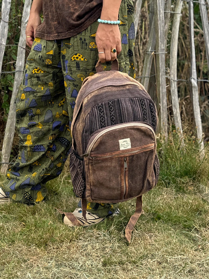 Himalayan Cotton Backpack | Unisex Eco Festival Bag | Hippie Travel Rucksack | Boho Hiking Backpack