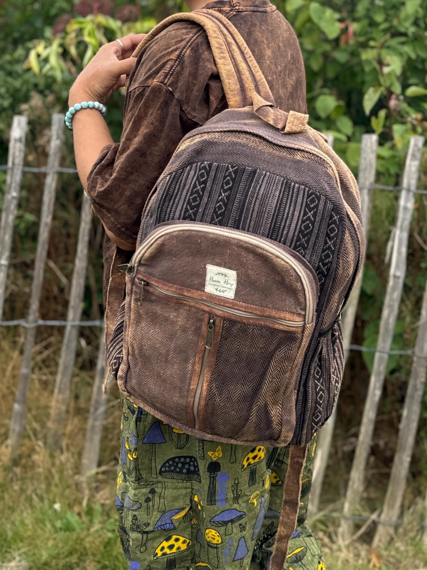 Himalayan Cotton Backpack | Unisex Eco Festival Bag | Hippie Travel Rucksack | Boho Hiking Backpack