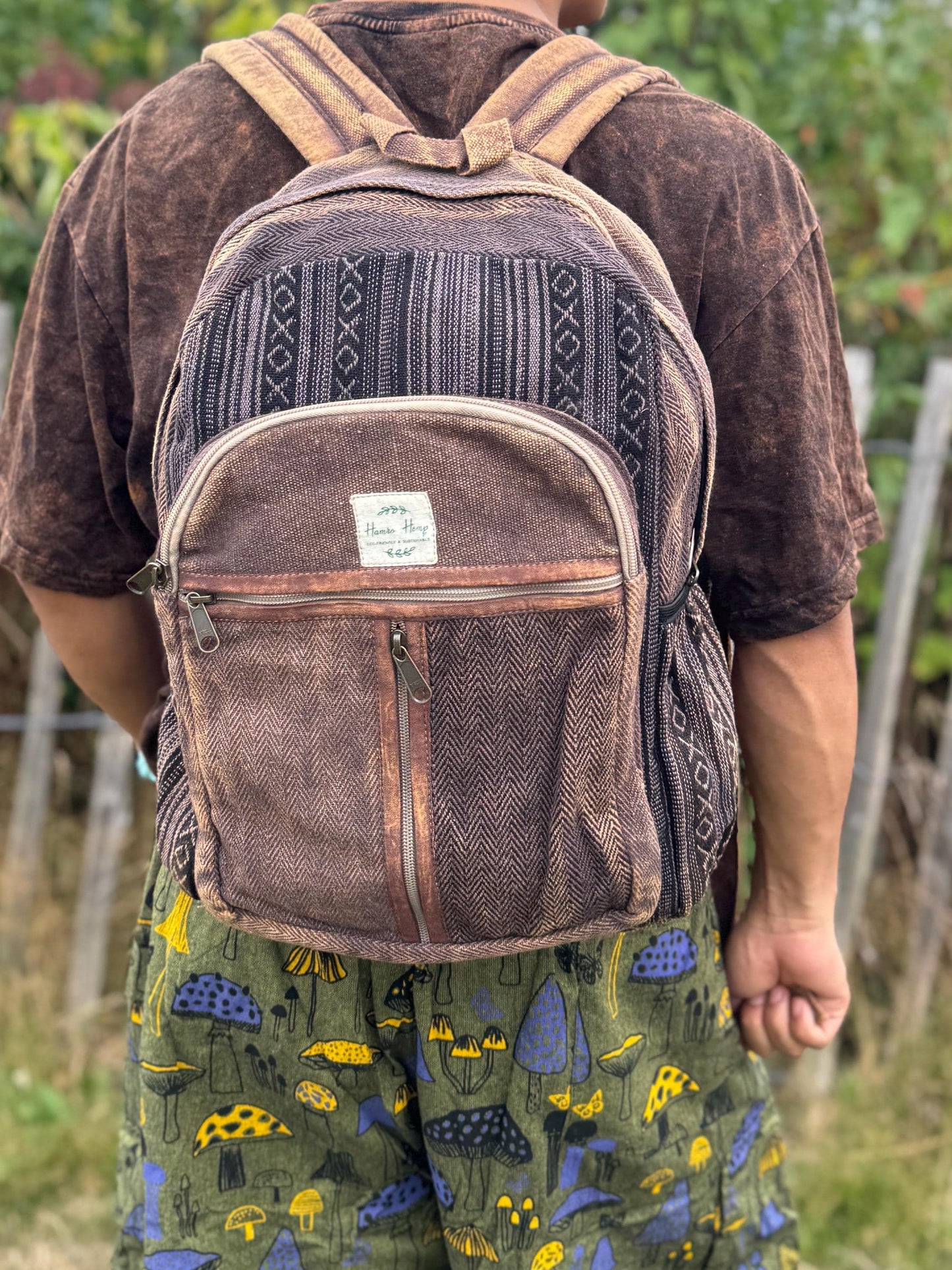 Himalayan Cotton Backpack | Unisex Eco Festival Bag | Hippie Travel Rucksack | Boho Hiking Backpack