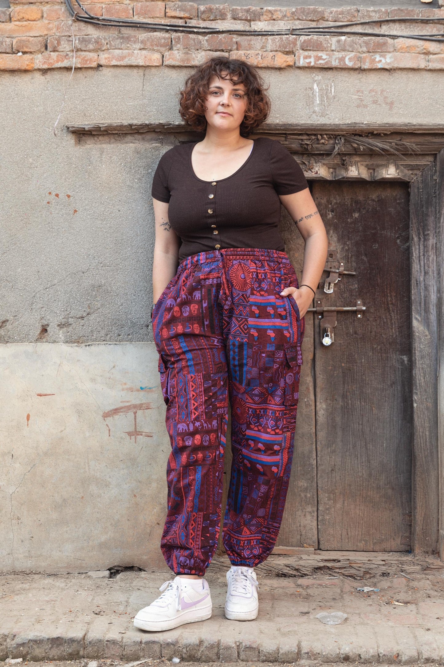 Handmade Bohemian Harem Pants: Tribal Print Festival Yoga Trousers