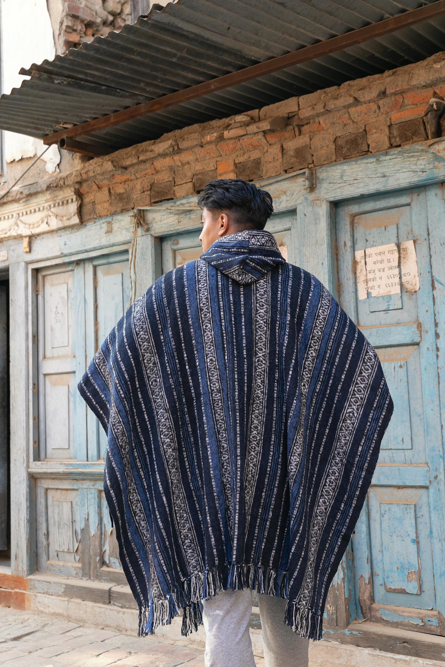 Handmade Cotton Boho Poncho: Unisex Festival Wear