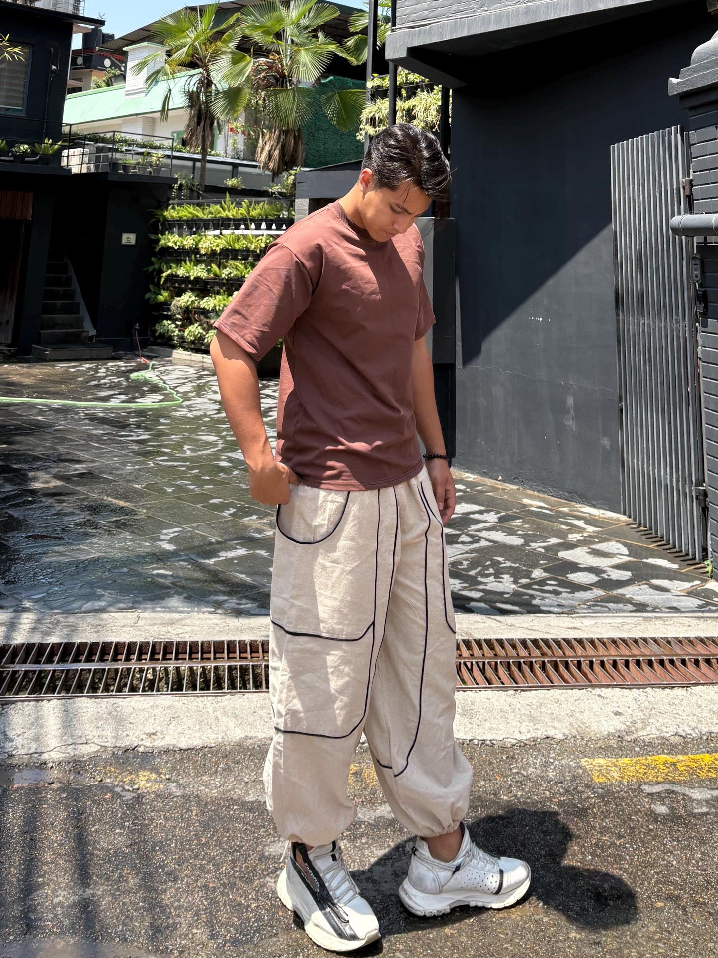 Handmade Cotton Patchwork Pants: Unisex Boho Streetwear Trousers