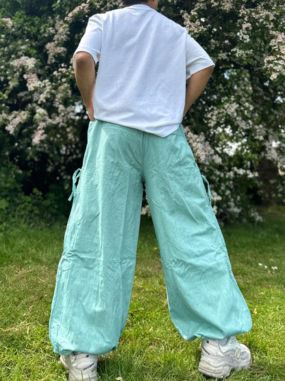 Handmade Spiral Hippie Pants: Unisex Cotton Boho Joggers