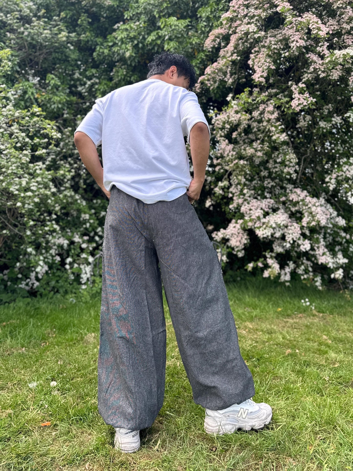Handmade Spiral Hippie Pants: Unisex Cotton Boho Joggers