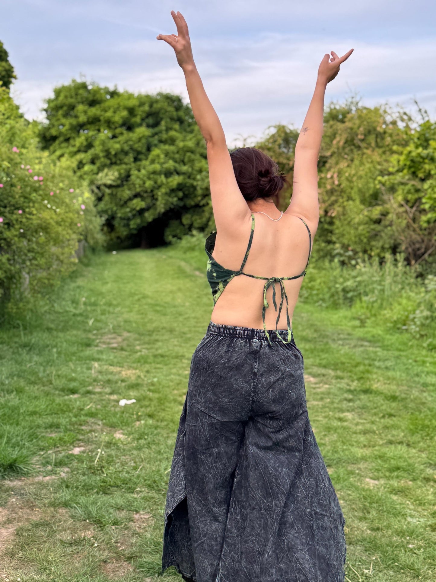 Handmade Tie-Dye Halter Top: Boho Festival Crop Top