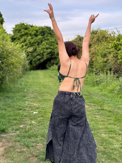 Handmade Tie-Dye Halter Top: Boho Festival Crop Top
