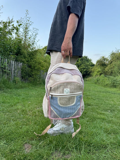 Eco Hemp & Cotton Backpack – Handmade Fair Trade Rucksack | Unisex Sustainable Bag
