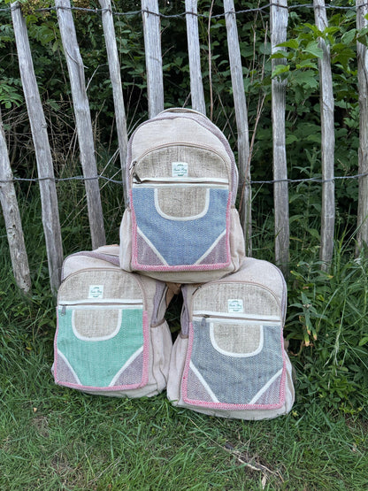 Eco Hemp & Cotton Backpack – Handmade Fair Trade Rucksack | Unisex Sustainable Bag