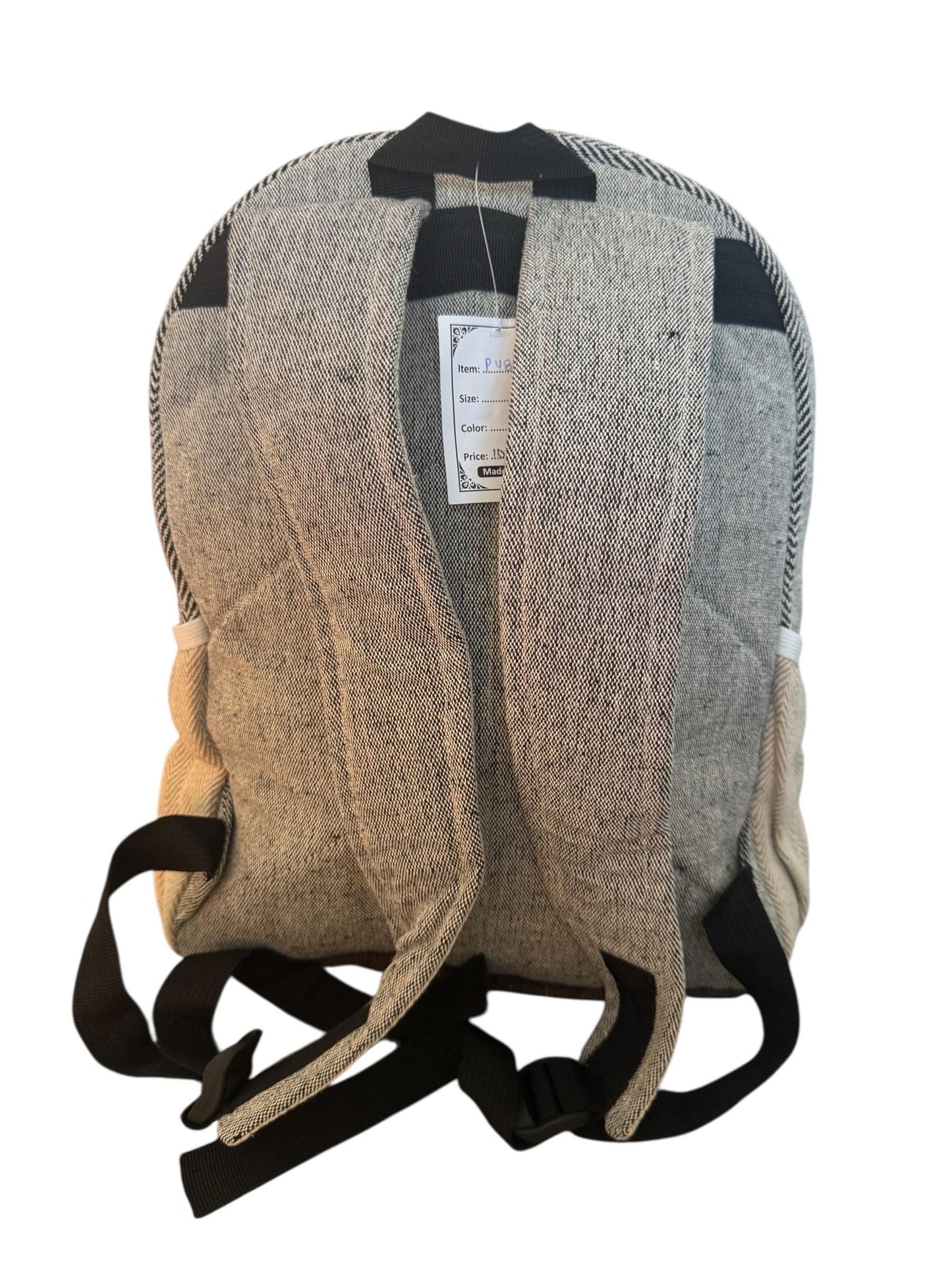Handmade Hemp Backpack: Small Colorful Eco Bag