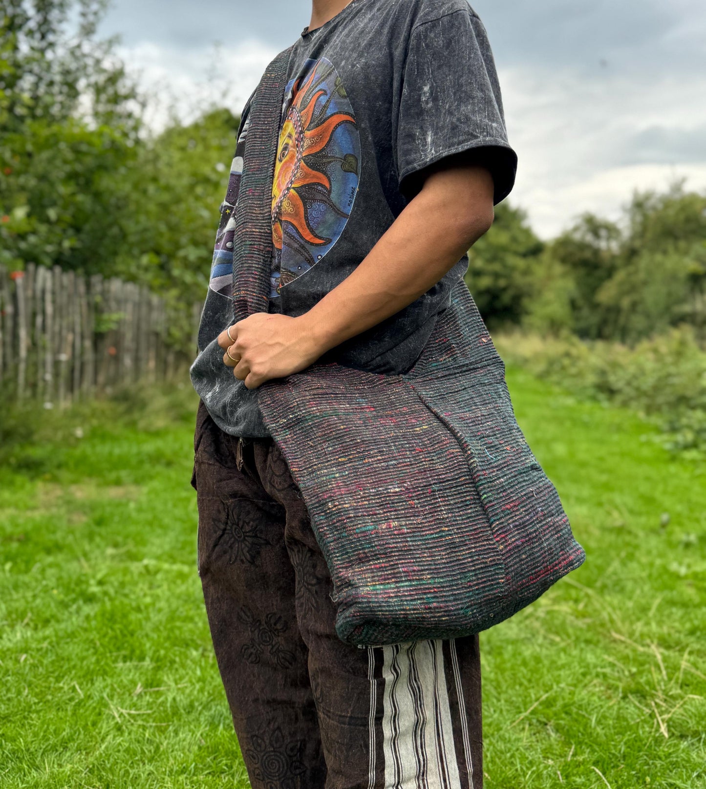 Hand-Woven Boho Crossbody Bag: Hippie Hobo, Vegan Slouchy Purse