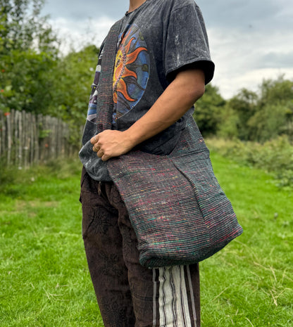 Hand-Woven Boho Crossbody Bag: Hippie Hobo, Vegan Slouchy Purse