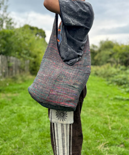 Hand-Woven Boho Crossbody Bag: Hippie Hobo, Vegan Slouchy Purse