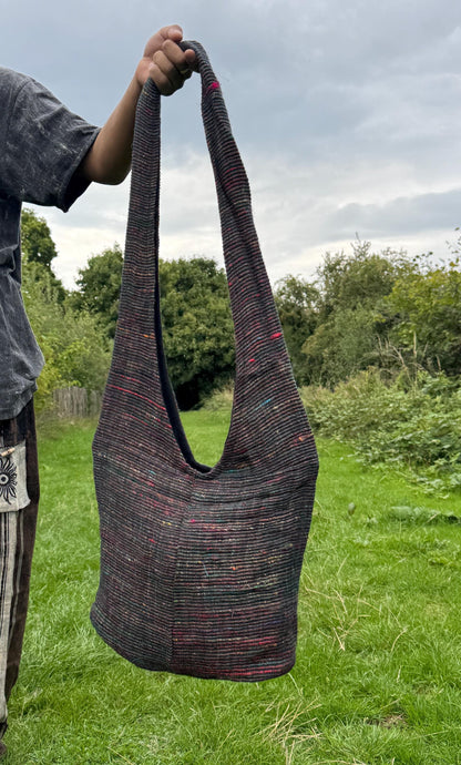 Hand-Woven Boho Crossbody Bag: Hippie Hobo, Vegan Slouchy Purse