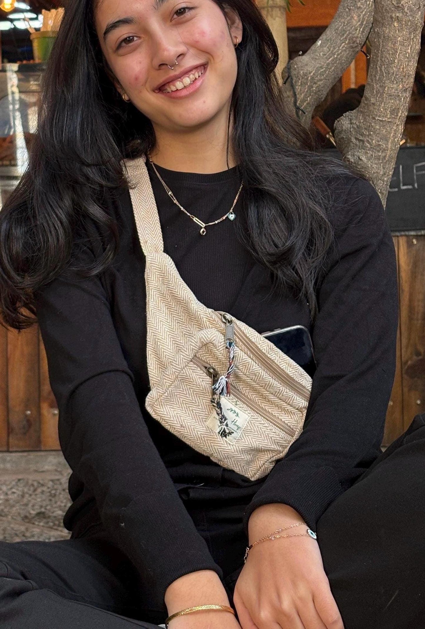 Cotton Bum Bag: Handmade Eco-Friendly Hippie Festival Bag