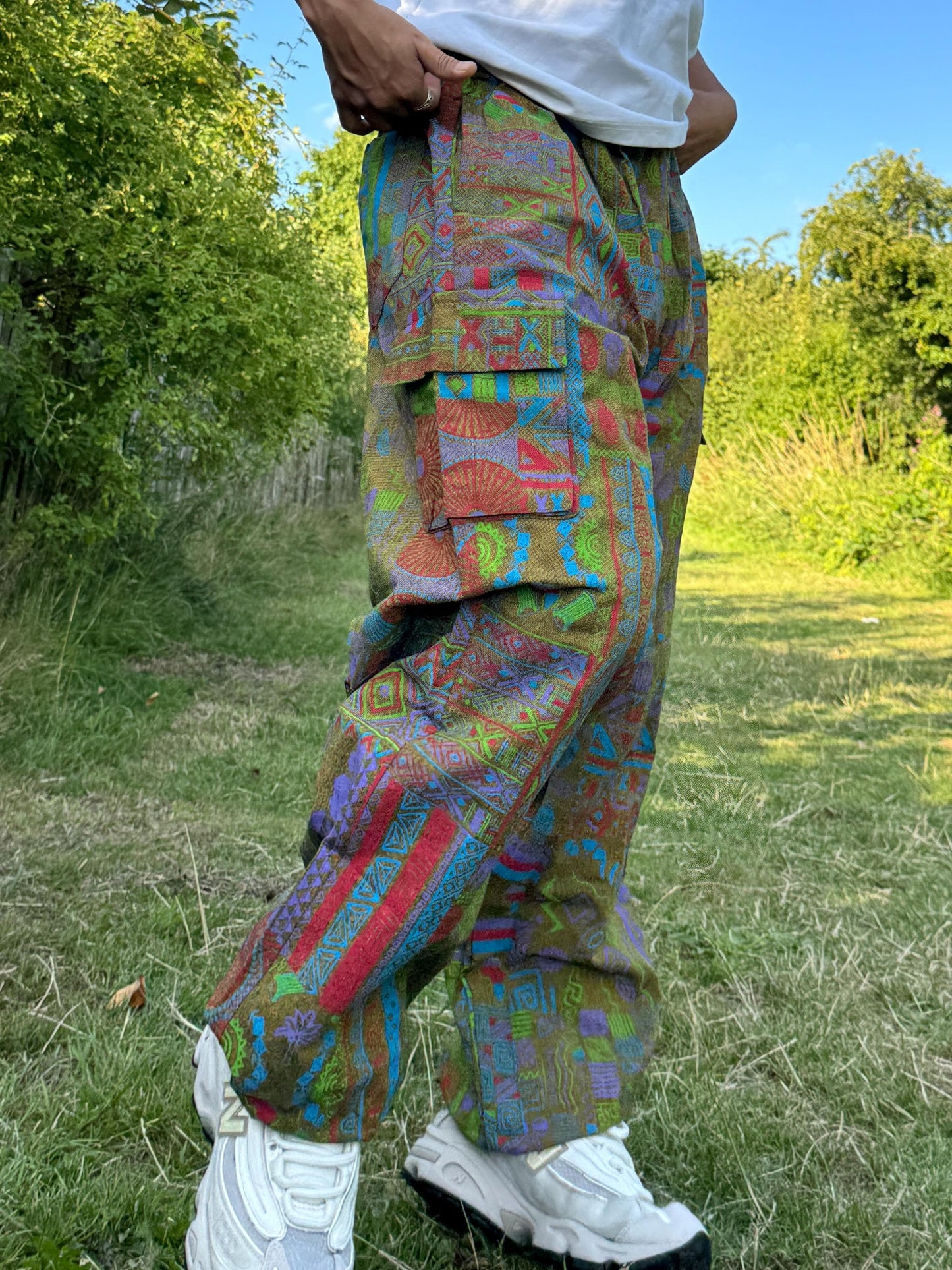 Handmade Bohemian Harem Pants: Tribal Print Festival Yoga Trousers