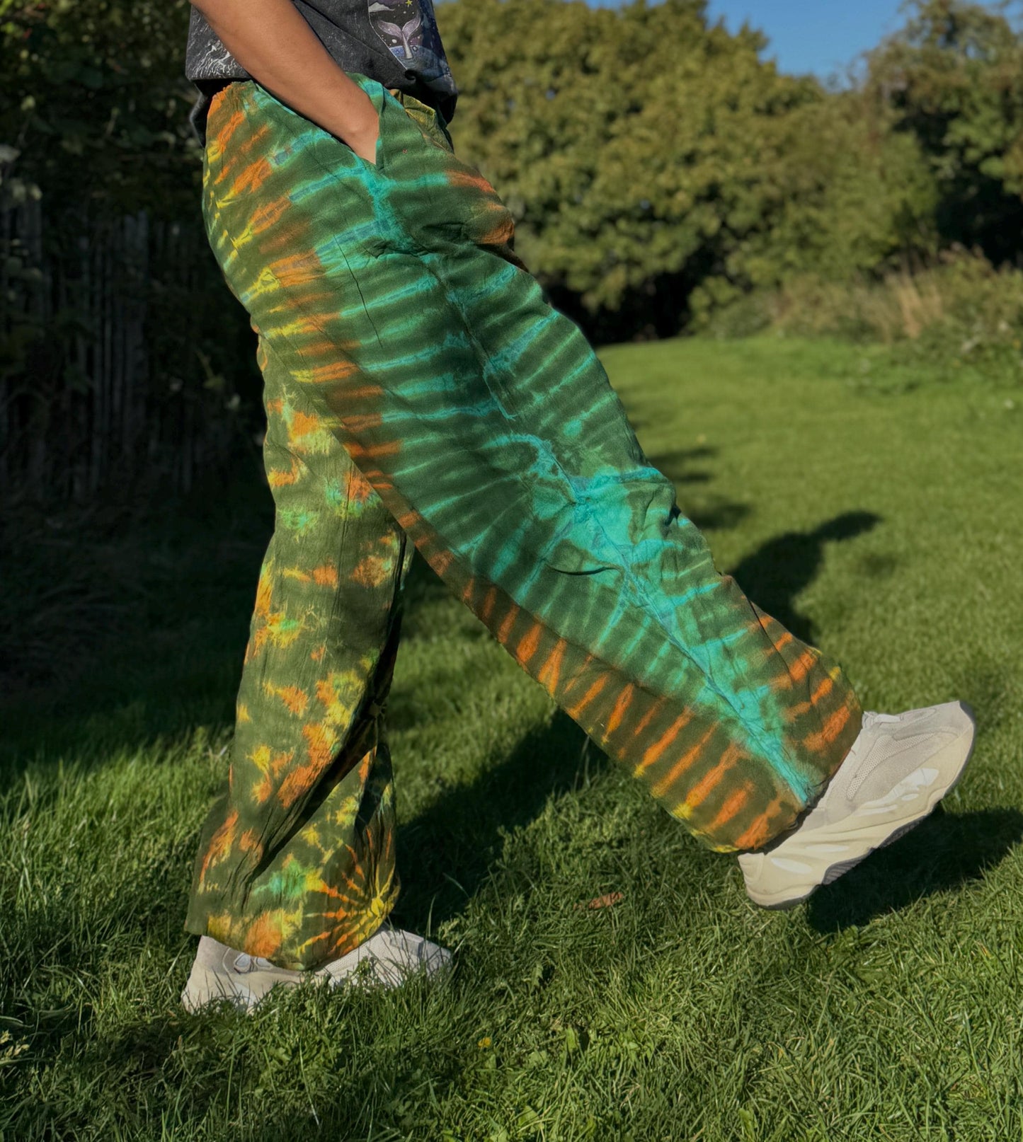 Tie Dye Chilled pants | Hippie Trouser |Unisex Elastic waist yoga Hippie harem Festival boho