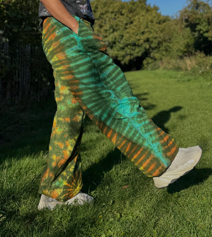 Tie Dye Chilled pants | Hippie Trouser |Unisex Elastic waist yoga Hippie harem Festival boho