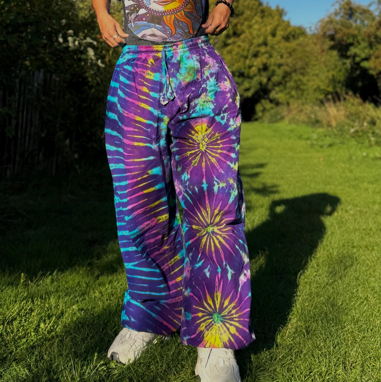 Tie Dye Chilled pants | Hippie Trouser |Unisex Elastic waist yoga Hippie harem Festival boho