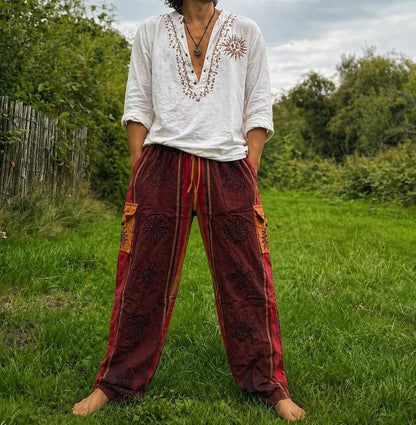 Unisex Cotton Cargo Pants: Ethically Made Festival Trousers