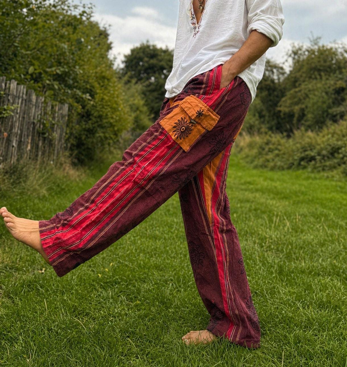 Unisex Cotton Cargo Pants: Ethically Made Festival Trousers