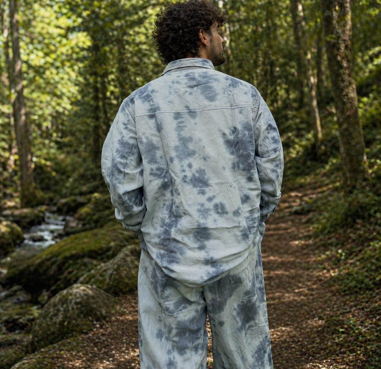 Unisex Tie Dye Cotton Set | Handmade Boho Festival Outfit, Loose Fit Loungewear