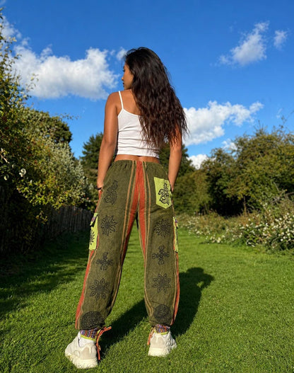 Handmade Himalayan Cotton Cargo Pants: Festival Hippie Trousers