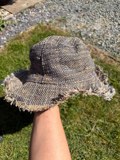 Hemp Sun Hat with Brim: Handmade Eco-Friendly Festival Hat