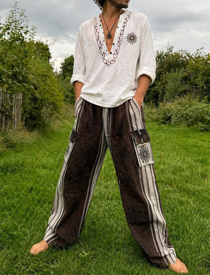Unisex Cotton Cargo Pants: Ethically Made Festival Trousers