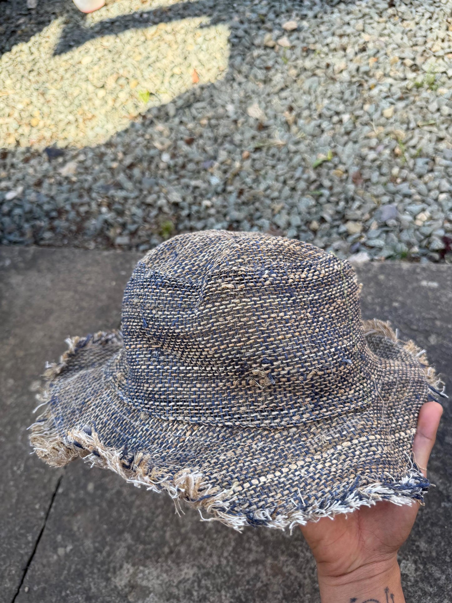 Hemp Sun Hat with Brim: Handmade Eco-Friendly Festival Hat