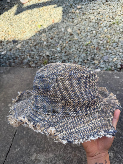 Hemp Sun Hat with Brim: Handmade Eco-Friendly Festival Hat