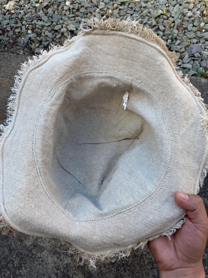 Hemp Sun Hat with Brim: Handmade Eco-Friendly Festival Hat