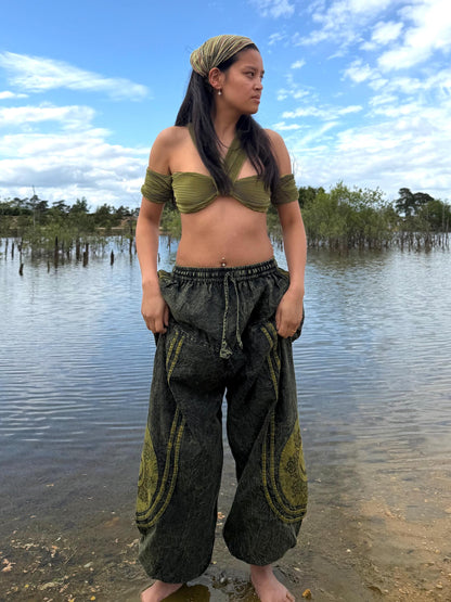 Hippie oversize trouser| Unisex| 100% cotton fabric | Festival Trousers| Eco friendly | Made in Nepal