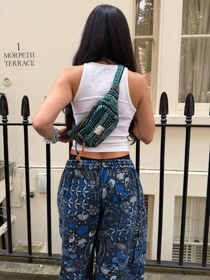 Ethnic Cotton Bum Bag: Handmade Hippie Festival Fanny Pack