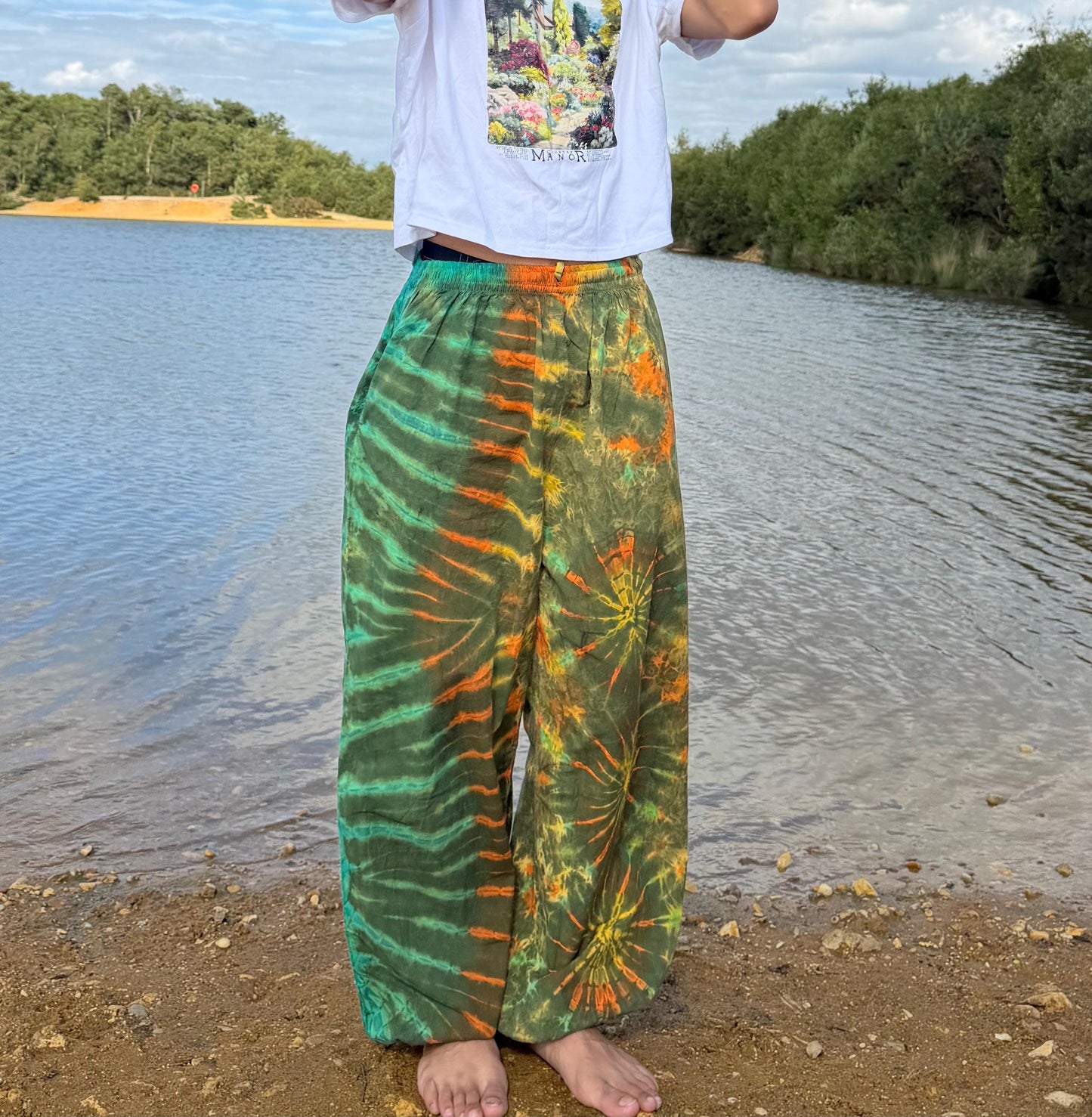 Tie Dye Chilled pants | Hippie Trouser |Unisex Elastic waist yoga Hippie harem Festival boho