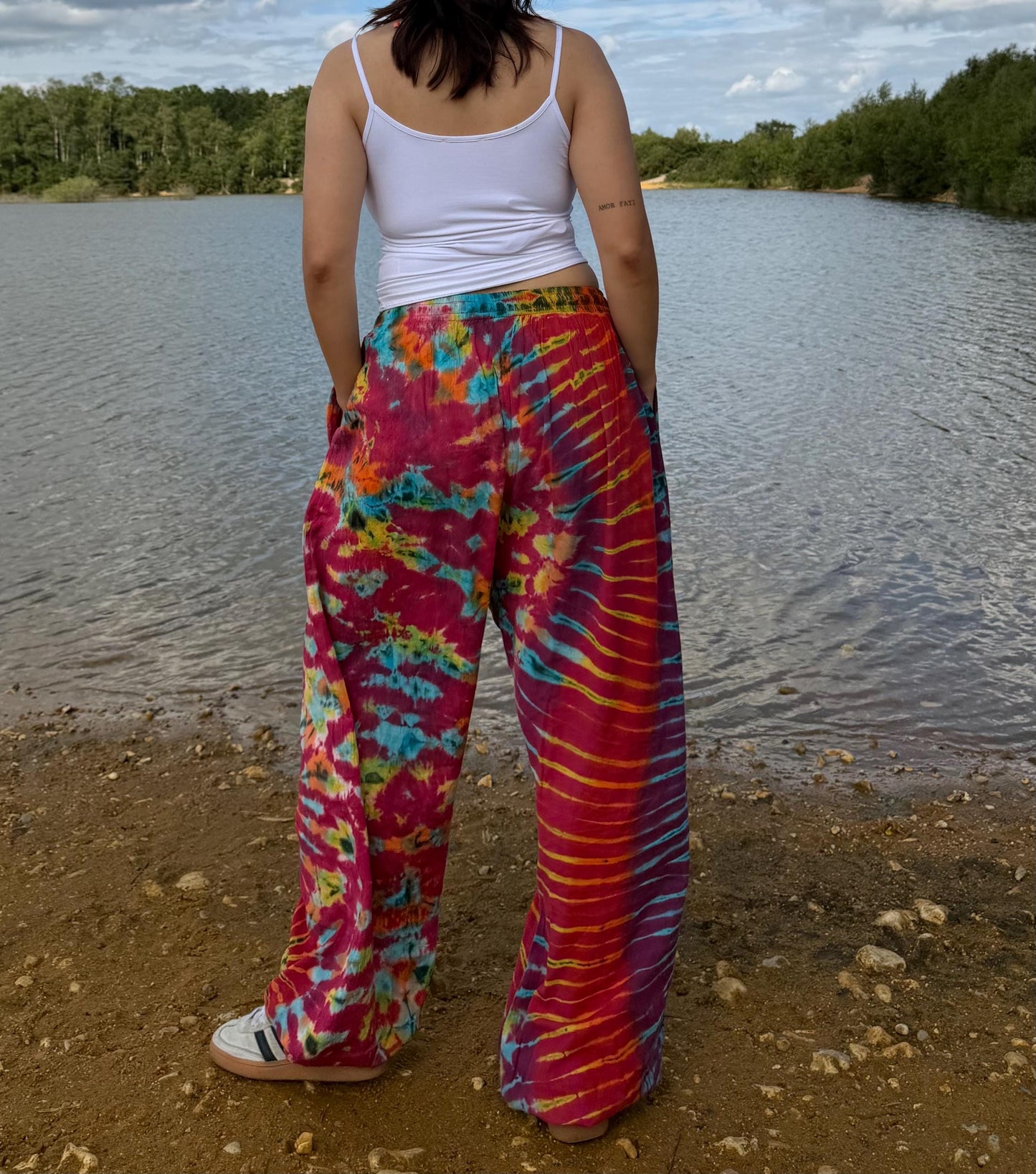 Tie Dye Chilled pants | Hippie Trouser |Unisex Elastic waist yoga Hippie harem Festival boho
