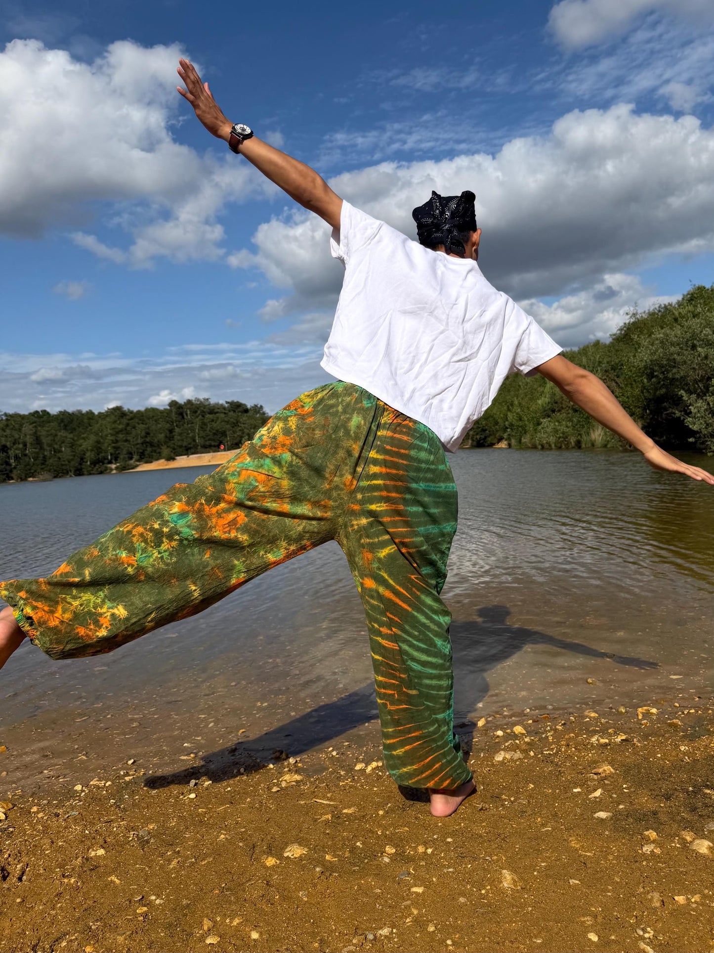 Tie Dye Chilled pants | Hippie Trouser |Unisex Elastic waist yoga Hippie harem Festival boho